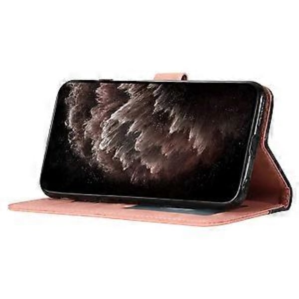 Cover til Samsung Galaxy A26 5G Farvesplejsning Pung Stativ Læder Telefonetui med Håndledsrem (Stil D)