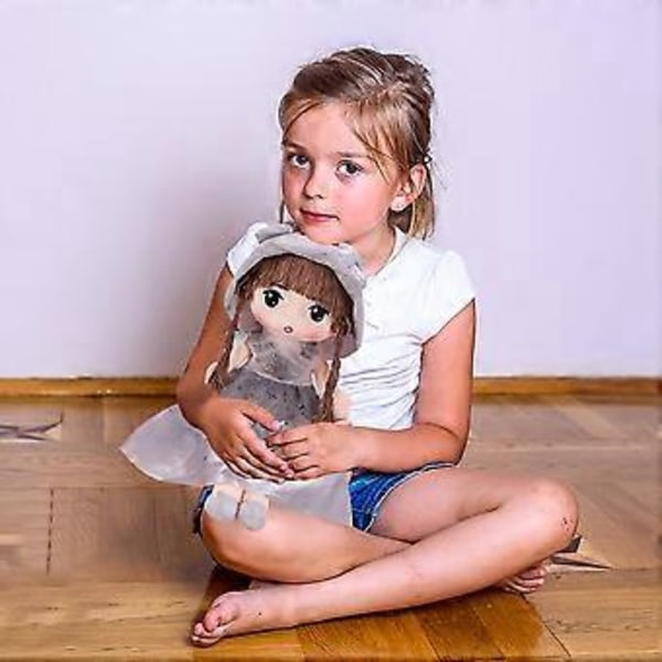 Sweety Princess -tyttöpehmolelu söpö tyttö prinsessa plusslelu lasten syntymäpäivälahja tytöille plusslelu 45CM (harmaa)
