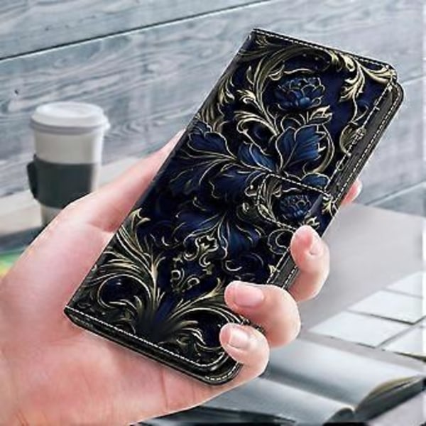Til iPhone 16 Pro Max Cover PU Læder Wallet Flip Cover med Støttefunktion (Style A)
