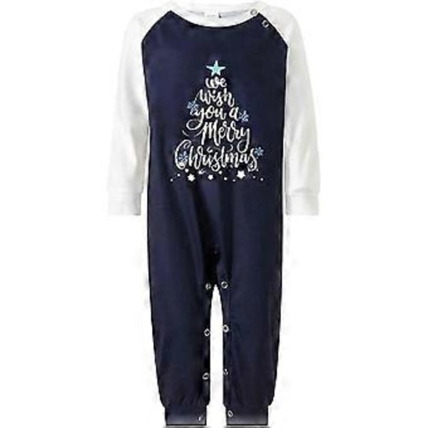 Julpyjamas för Familjen - Matchande Pyjamas för Vuxna, Barn och Bebis - Jultomte Pyjamas Set - Nattkläder (0-6 Månader Bebis - Stjärna)