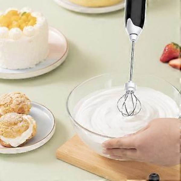 Elektrisk Blender Mixer Mjölkskummare Äggvisp Kaffe Mjölk Dryck Juice Mat Visp Omrörare USB Uppladdningsbar Handmixer