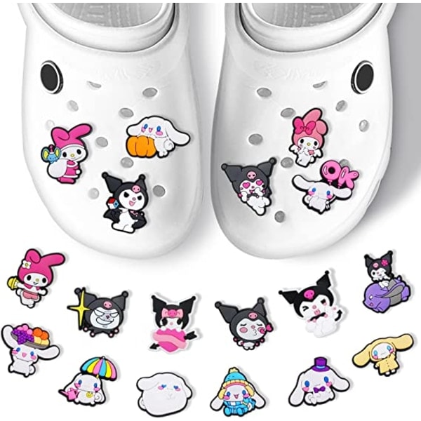 Cartoon Sanrio 37 kappaletta kenkäkoristeita, Crocs-koristeet C