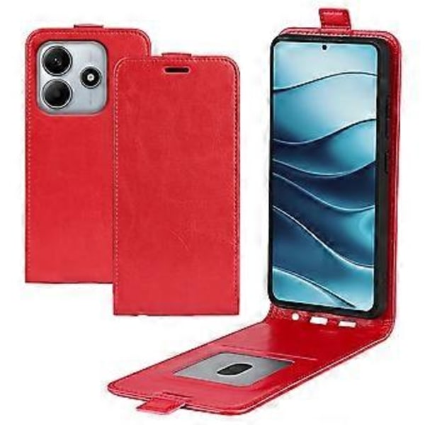 Skal för Xiaomi Redmi Note 14 5G med Kortfack Vertikalt Flip Läderfodral (Stil D)