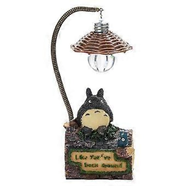 Nattlampe for skrivebord, hagedekorasjoner, mini håndverk leker, dekorasjonsgaver (firkantet trestubbe)