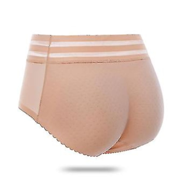 Naisten pehmustetut push-up alushousut, pakarannostin, muotoilija, tekovatsa (XL, keskikorkea vyötärö, 127 beige)