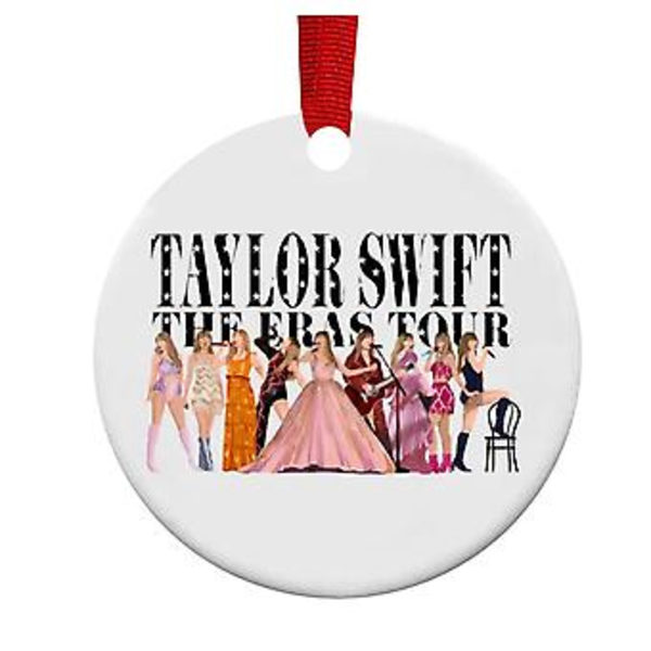 Taylor Swift The Eras Tour Julpynt Fanpresenter Ornament Hängande På Julgran Heminredning Dekorationer (A)