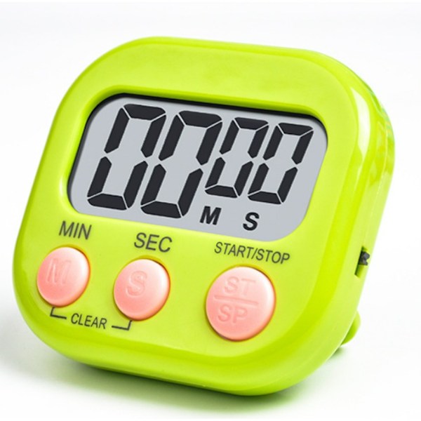 Grön Magnetisk Köktimer, Magnetisk Timer med Hög Alarm för