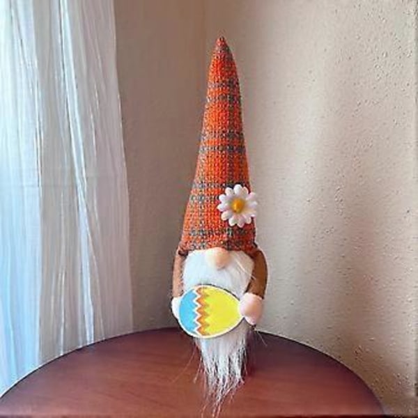 2023 NY Påsk Tomte Fylld Docka Grön 30 X 12 Cm Jul Orange Plysch (orange)