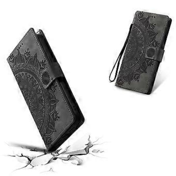 Style 018 Til Motorola Moto G85 5G Etui Præget Totem Hudfølelse Tegnebog Læder Telefon Cover (Style D)