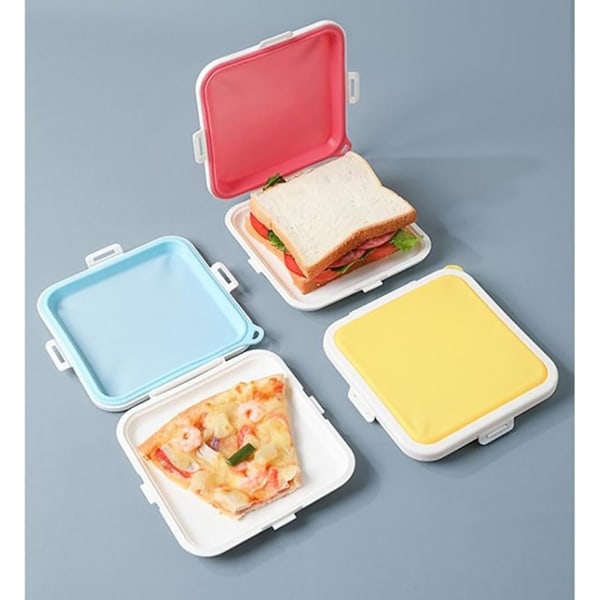 3 stk. Gjenbrukbare Silikon Sandwich Bag for Barn - Lekkasjesikker, Enkelt å Bære C