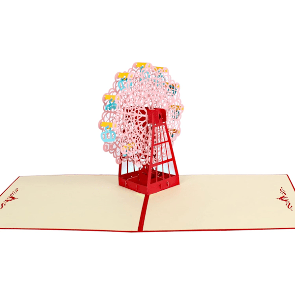 Pop-up bursdagskort, 3D-papir bursdagskort med flatt display-widget, gratulasjonskort med konvolutter for Valentinsdag, høst, jul, Thanksgiving