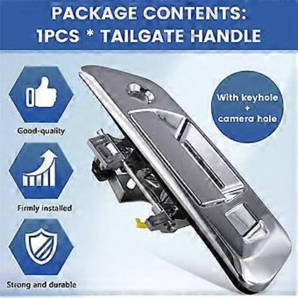 Bagageluckehandtag med nyckelhål + Kamera 90606-4JG0C för Navara NP300 D23 Kamerahål + Nyckelhål
