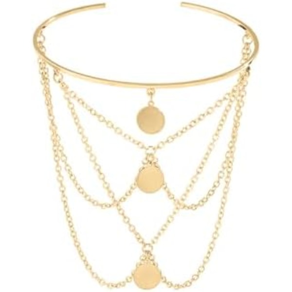 Lagdelt kvast arm manchet - Guld arm manchet overarm, justerbar arm armbånd overarm, overarm manchet, arm åben bangle Armba