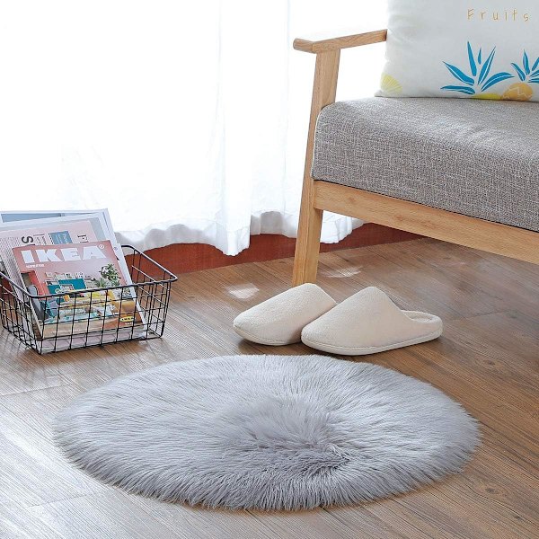 Faux saueskinnsullteppe, imitert fleece teppe fluffy mykt langt