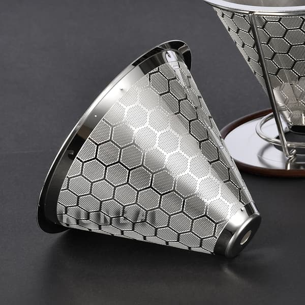 Återanvändbara kaffefilter, permanentfilter i rostfritt stål - Doubl