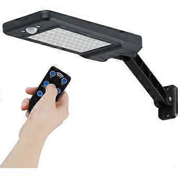 60 LED Solcellelamper Udendørs Vandtæt IP65, LED Væglampe Fjernbetjening, Trådløs Solcelle Sikkerhedslampe til Have, Garage, Gård, Trappe