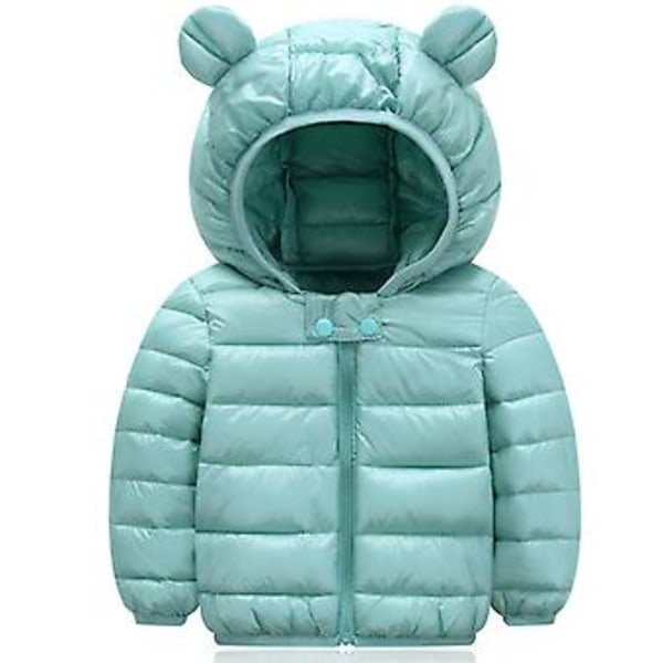 Barn Hoodie Dunjacka för Pojkar och Flickor, Toddler Vinter Zippade Vadderade Jackor Ytterkläder (5-6 År)