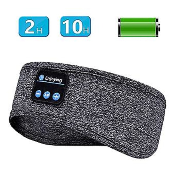 UniSleep - Urheilupääpanta, langattomat Bluetooth-kuulokkeet ja silmäsuojus - Musta