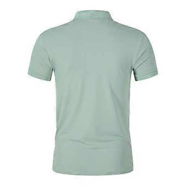 Forår/Sommer Herre Ny Fugttransporterende Hurtigtørrende Ensfarvet Polo Shirt Broderet Polo med Polokrave (L sort)
