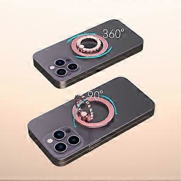 Typ A A677 Magnetisk Fingerring Stöd Roterande Metall Telefon Grepp Ställ (Stil A)
