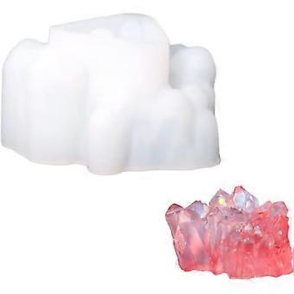 Krystal Klyngeforme, Kvarts Sten Resin Form Epoxy Resin Støbningsform til Lys, Ædelstene, Bakke Dekoration Hjem Dekoration (5)