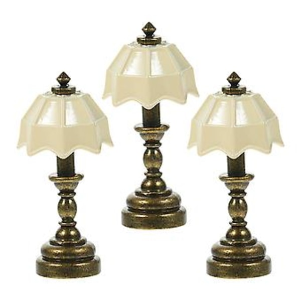 3 stk Dukkehus Bordlampe Miniatyr Sengelampe Modell Miniatyr Bordlampe Dukkehus Tilbehør