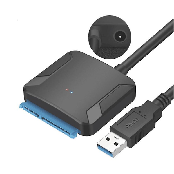 Usb Sata, Sata till Usb Sata-hårddiskadapterkabel för 3,5/2,5 tum Hdd/ssd Stöd Uasp för bärbar dator