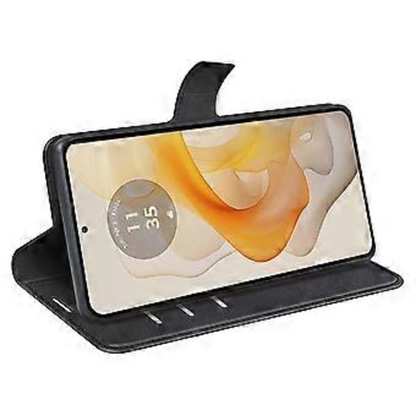 Til Motorola Moto G Stylus 5G (2024) Stand Case Anti-Scratch Kalvetekstur Læder Telefon Cover (Style B)