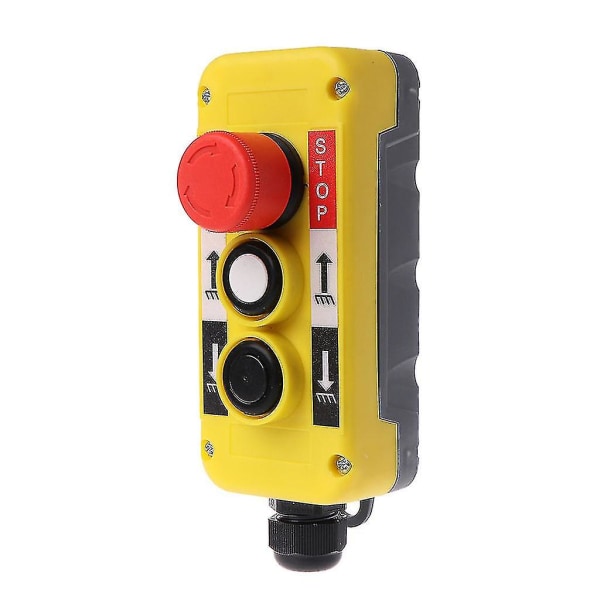 Waterproof Industrial Push Button Switch Emergency Stop For Electric Crane Hoist Pendant Control Station