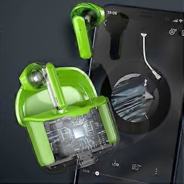 Ny Border J225 True Wireless Headset Bluetooth Headset 5.3TWS Svart Teknologi Låg Strömförbrukning Och Hög Batteritid Flerfärgade Modehörlurar (Grön)