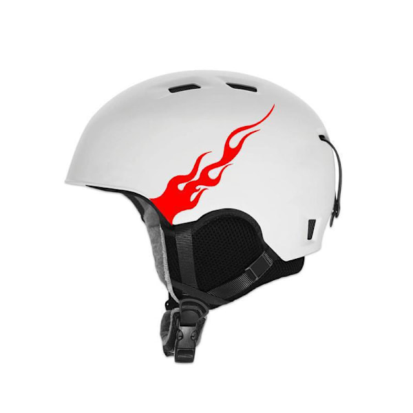 6PCS Flames Sticker 19cm Bildekaler 1 Motorcykel Klistermärken Hjälm Sti