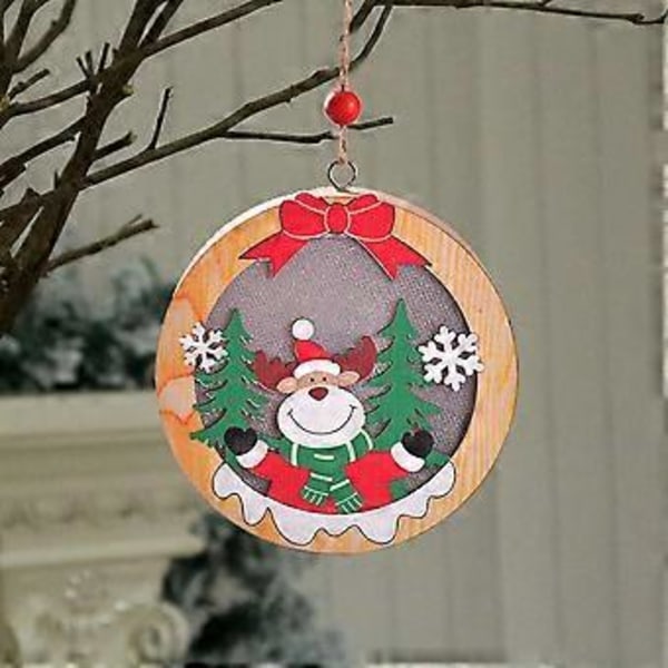 Julgranspynt med Ljus, Julbelysning i Trä, Julgranssanta, Stil 3