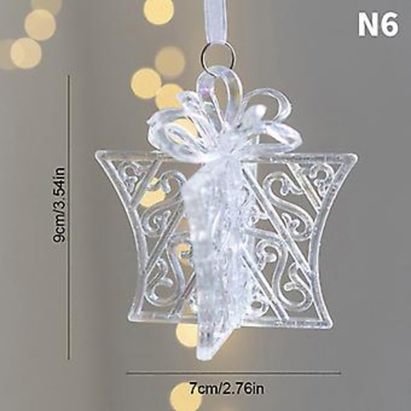 1 stk Julepynt Akryl Krystall Juletre Ornament DIY Juledekorasjon (N6)