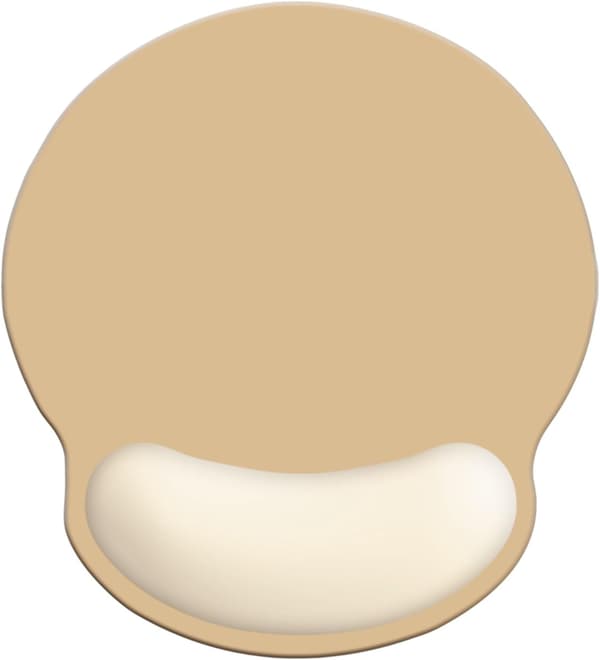 (Beige skum) Håndleddsstøtte Musematte, Ergonomisk minneskum musematte 9x10in Sklisikker gummibase Smertelindrende musematte