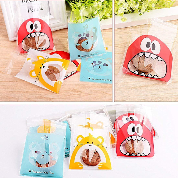 400 st Cookie Bags, Julgodispåsar, Självhäftande