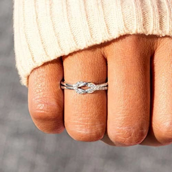 Min bästa väns knut ring silver ring justerbar vänskapsring med kort