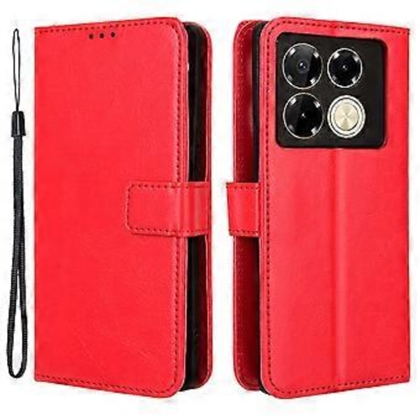 For Infinix Note 40 5G X6852 Deksel PU Lær Crazy Horse Tekstur Telefondeksel med Lommebok (Stil B)