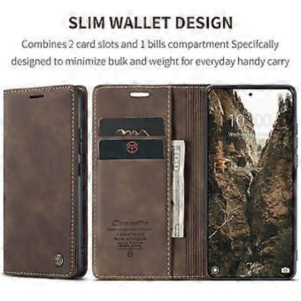 CASEME 013 Serie Læretui med Kortholder til Xiaomi 14 Pro - Business Stil()