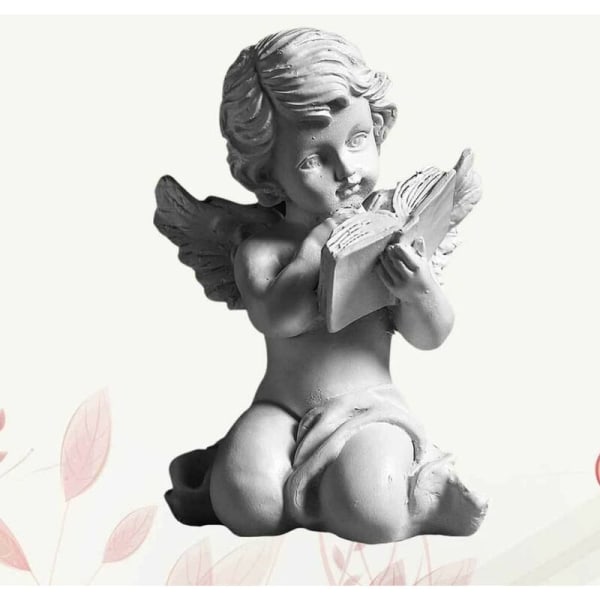 Resin Angel Figur Ängel Staty Skrivbordsdekoration prydnad för kontorsbutik hem Vit stil B