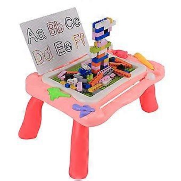 Pedagogisk Skrivebrett Barn Tegneleke Mini Tavle Multifunksjonell Magnetisk Slettbar Rosa