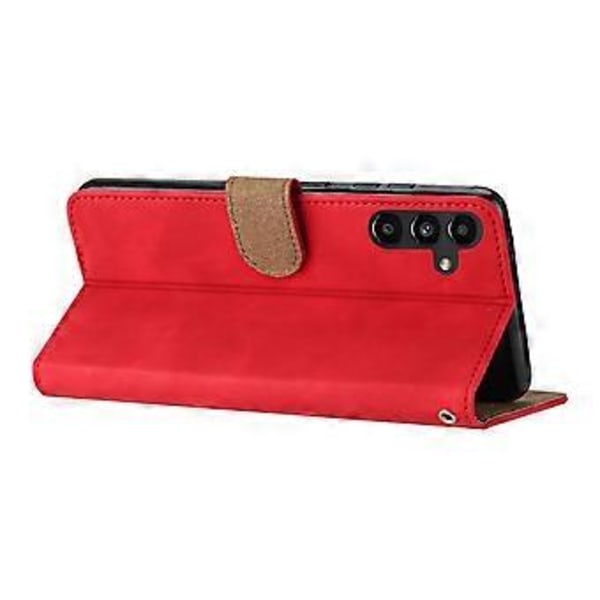 Til Samsung Galaxy A35 5G Etui PU Læder Wallet Stand Sommerfugl Præget Telefon Cover (Style F)
