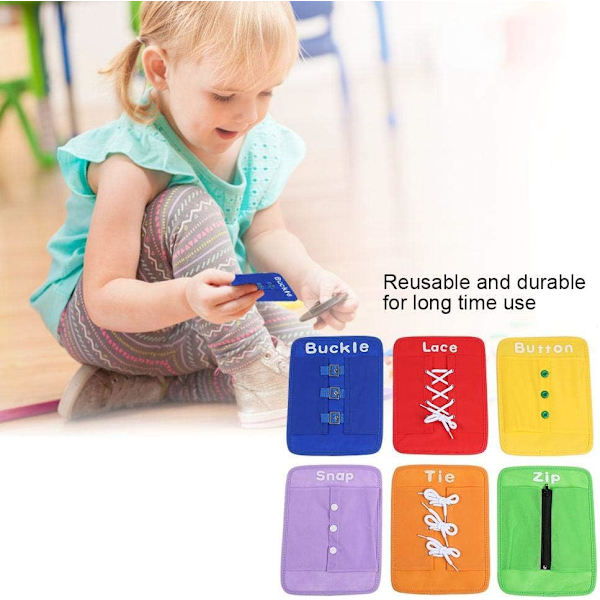6 st/set Baby Leksaker Undervisning Klänning Träning Bok Rolig Inlärning Pa