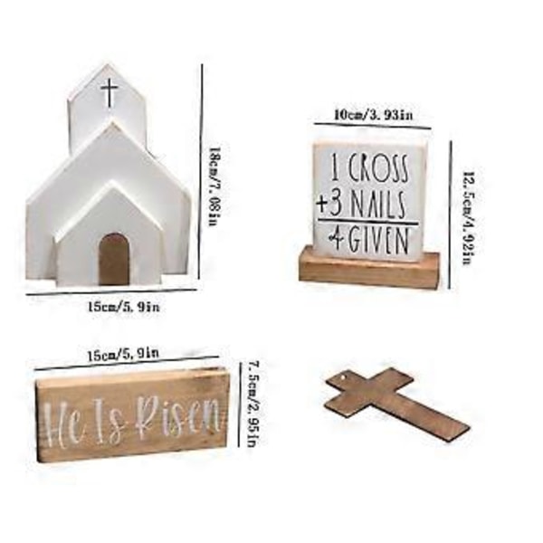 Påsk Jesus Grav Nativity Scene Kit Trä Khaki Kreativ Skola Vit För Inomhus Julskylt Kontor Unik Hem (Khaki)