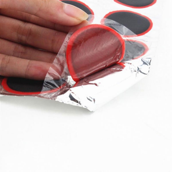 48 stk runde dæk gummiplaster, rustfrit cykel reparationskit, bicy