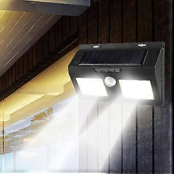 LED-vägglampa med mänsklig kroppssensor, vattentät COB-vägglampa, solcellsdriven för vägkorridor