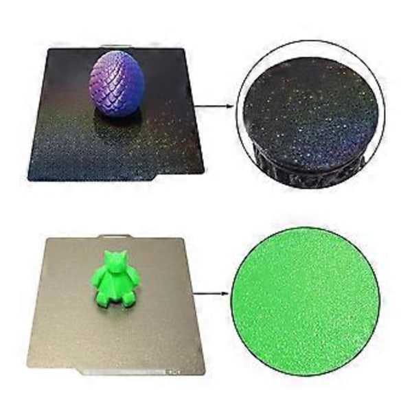 Färgglad byggplatta PEI PEY 257mm ark dubbelsidig beläggning värmebädd 3D-skrivare tillbehör för X1 X1C P1S