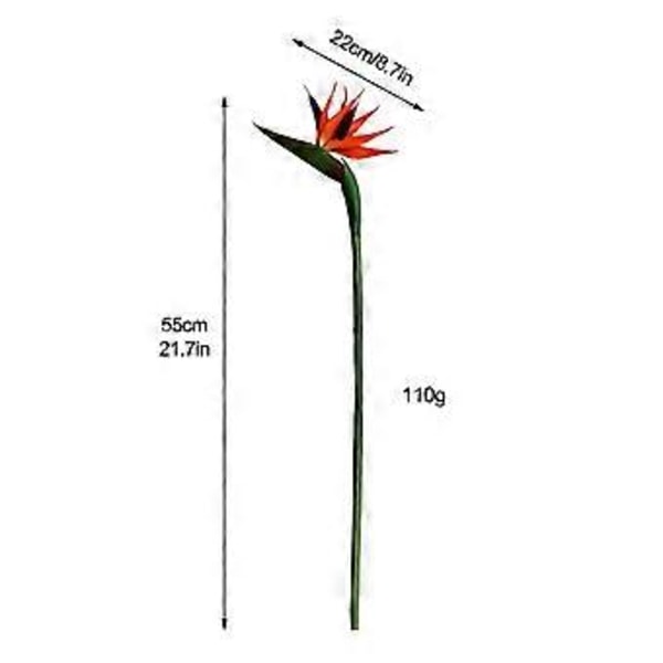 1 stk 21,8 tommer Stor Elegant Paradisfugl Kunstig Blomst for Hjem Kontor ( )
