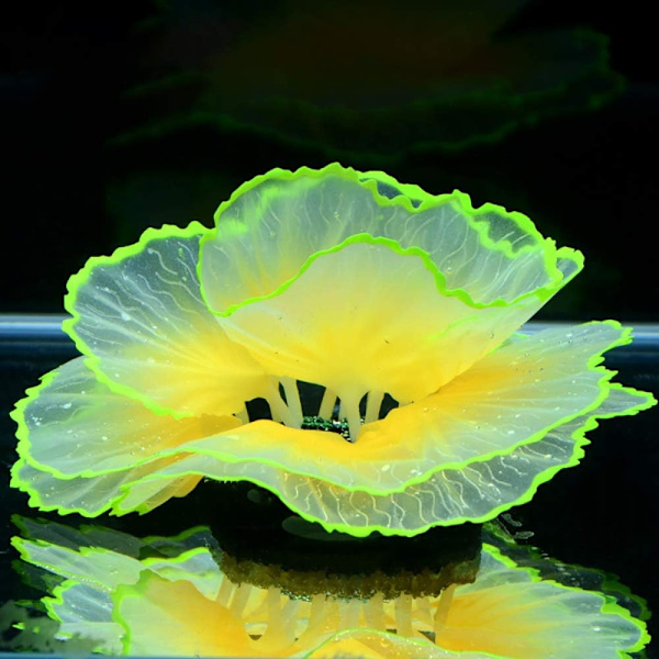 1 Kunstig Korall Lyseffekt, Akvarium Korall Dekoration, Korall