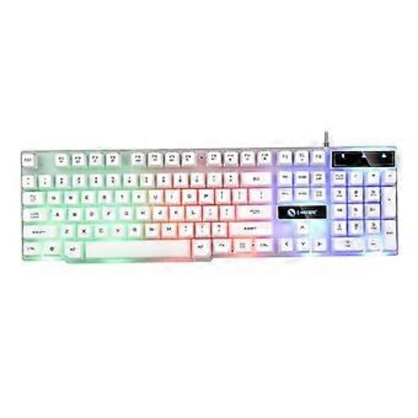 GTX300 Mekaniskt Gamingtangentbord RGB Bakgrundsbelyst Dator tangentbord (vit)