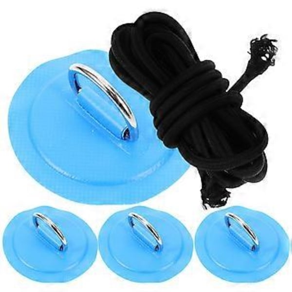 1 Set Uppblåsbar Båt D-ring Patchar Kajak D-ring Pads Patch D-ringar för Båt Kajak Tillbehör